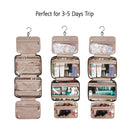 BAGSMART Large Toiletry Bag Travel Bag with Hanging Hook, Water-resistant Makeup Cosmetic Bag Travel Organizer for Accessories, Shampoo, Full Sized Container, Toiletries BAGSMART