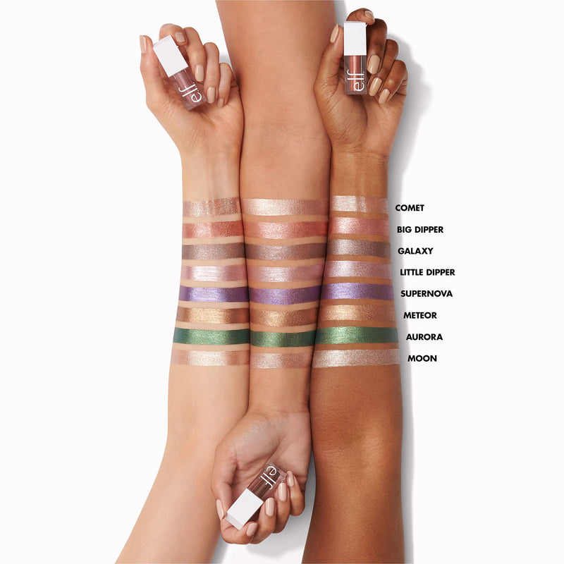 e.l.f. Liquid Metallic Eyeshadow, Gel Formula, High-Impact Multi-Dimensional Finish, One-Swipe Coverage, Little Dipper, 0.1 Fl Oz (3mL) e.l.f.