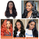 ISEE Hair Transparent Lace Front Wigs Body Wave Human Hair Wigs For Black Women Pre Plucked Natural Hairline 150% Density 13x6 Lace Front Wigs with Baby Hair Natural Black Color 16 Inch ISEE Store