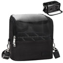 Makeup Brush Case, Stand-up Makeup Cup, Makeup Brush Holder, Travel Professional Cosmetic Bag, Artist Storage Bag with Shoulder Strap and Adjustable Divider (Large Black） TANTO