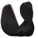 GOO GOO 14 Inch Clip in Hair Extensions Human Hair Natural Black 7pcs 120g Remy Hair Extensions Clip in Human Hair Straight Real Human Hair Extensions for Women GOO GOO Store