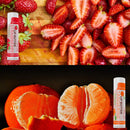 CHAP-LIP Lip Butter Lip Balm with Fruit Flavors, Cocoa Butter, Coconut Oil | Moisturizing Vitamin E & Total Hydration Treatment & Soothing Lip Therapy (2 Count - Strawberry & Tangerine) Chap-Lip