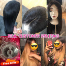 Subella Hair 9A Lace Front Wigs Human Hair with Baby Hair 150% Density Brazilian Straight Human Hair Wigs for Black Women Natural Color (24inch) Subella Store