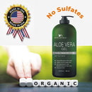 Aloe vera Gel - from 100% Pure Organic Aloe Infused with Manuka Honey, Stem Cell, Tea Tree Oil - Natural Raw Moisturizer for Face, Body, Hair. Perfect for Sunburn, Acne, Razor Bumps 16.9 oz Being Naturals