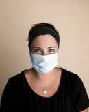 Savior Band headbands with buttons for mask for nurses, going out to the gym, grocery store or other places to protect your ears (Heather Gray) Three Little Tots