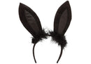 Amscan Bunny Ears Headband, Black Marabou, One Size Fits Most amscan