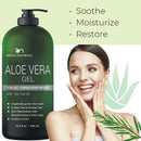 Aloe vera Gel - from 100% Pure Organic Aloe Infused with Manuka Honey, Stem Cell, Tea Tree Oil - Natural Raw Moisturizer for Face, Body, Hair. Perfect for Sunburn, Acne, Razor Bumps 16.9 oz Being Naturals