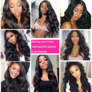 UNice Hair Body Wave Lace Front Human Hair Wigs, Unprocessed Brazilian Virgin Human Hair 13X4 Lace Frontal Wig Pre Plucked with Baby Hair 150% Density (26 inch) UNICE Store