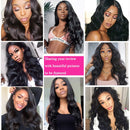 UNice Hair Body Wave Lace Front Human Hair Wigs, Unprocessed Brazilian Virgin Human Hair 13X4 Lace Frontal Wig Pre Plucked with Baby Hair 150% Density (20 Inch) UNICE Store