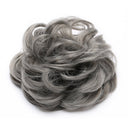 Messy Bun Hair Piece Scrunchy Updo Hair Pieces for Women Fluffy Wavy Hair Bun Scrunchies Donut Hairpiece Synthetic Chignons With Elastic Rubber Band Dark Grey-Thicker 2 pcs Benehair