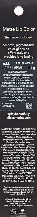 Elf Cosmetics Studio Matte Lip Color 82472, Berry Sorbet, 0.3 Ounce e.l.f.