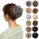 Messy Bun Hair Piece Scrunchy Updo Hair Pieces for Women Fluffy Wavy Hair Bun Scrunchies Donut Hairpiece Synthetic Chignons With Elastic Rubber Band Dark Grey-Thicker 2 pcs Benehair
