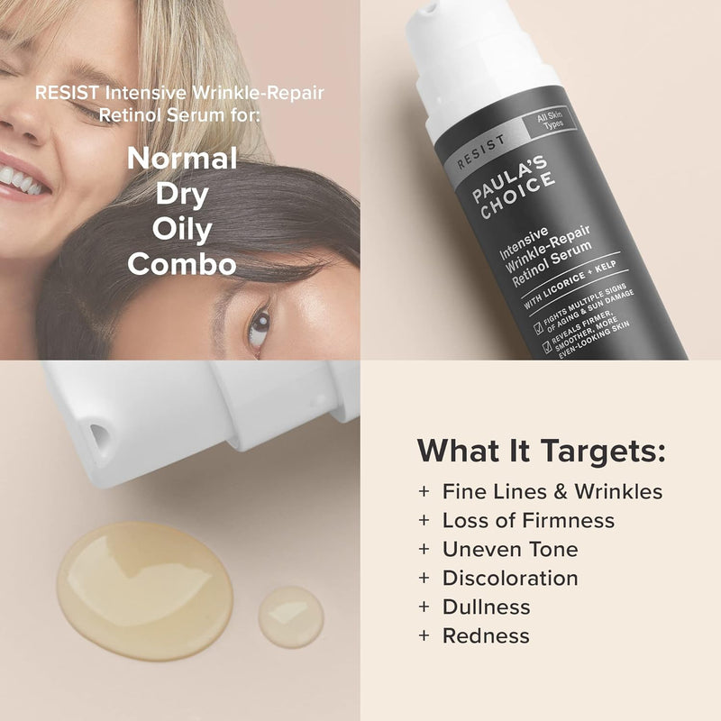 Paula's Choice RESIST Intensive Wrinkle-Repair Retinol Serum, Squalane, Vitamin C & E, Anti-Aging & Wrinkle Treatment, 1 Fl. Oz. Infinity Warehouse