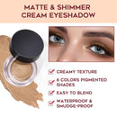 LUXAZA 6 PCS Neutral Brown Cream Eyeshadow Set, Shimmer and Matte Cream Eye Shadows,High Pigmented Metallic Creamy Smoky Eyeshadow Longwear Waterproof Eye Makeup LUXAZA