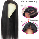 4x4 Lace Front Wigs Straight Hair Human Hair Lace Closure Wigs For Black Women Pre Plucked Hairline Human Hair Lace Front Wigs with Baby Hair Bleached Knots 14inch Morbeau