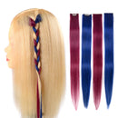 Winsky Burgundy Clip in Colored Hair Extensions 100% Real Human Hair - Straight Highlights Colored Clip on Hairpieces 5 Pieces/Set (18inch, Burgundy) Winsky