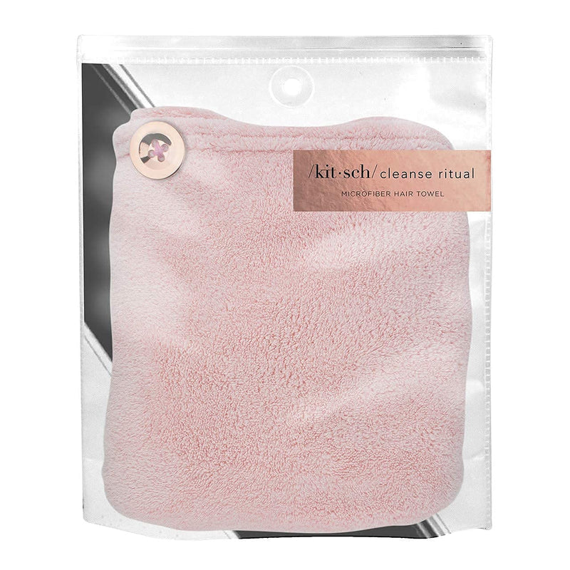 Kitsch Microfiber Hair Towel Wrap for Drying Wet Hair and Microfiber Scrunchies for Frizz Free, Heatless Hair Drying, Cleanse Bundle (Blush, Leopard, White) Kitsch