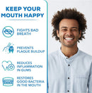 Dental Probiotic for Bad Breath Support, Oral Health Maintenance & Fresh Breath aid - 11 Probiotic Strains, Digestive Enzymes - Powerful Probiotic Blend - Includes Tongue Scraper - 2 Month Supply Restoriden