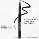 STUDIOMAKEUP Line Styler Pen – Smudge Proof & Waterproof Blackest Black Liquid Eyeliner Pen w/ Flexible Felt Tip - Long Lasting Sharp Line Eyeliner Pen Safe For Sensitive Eyes – Blackest Eyeliner Waterproof Studiomakeup