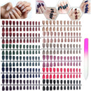 editTime 12 sets/288pcs Solid Colors Matte Acrylic Ballerina Coffin False Nails Full Cover Fake Nails Tips Natural Medium False Nail with a Crystal Nail File (Matte Ballerina) editTime