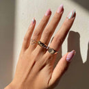 Glamnetic Press On Nails - Wild Card | Opaque UV Finish Short Pointed Almond Shape, Reusable Pastel Nails in 12 Sizes - 24 Nail Kit with Glue Glamnetic
