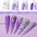 Makartt Purple Poly Nail Extension Gel Kit with Nail Lamp Bundle - Basic Poly Nails for Beginners with 6W UV&LED Lamp Makartt