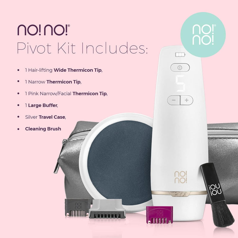 Pivot by No!No! The Ultimate Hair Removal System for Face and Body - Works Easily and Painlessly for Long Lasting, Semi-Permanent Results - Infinity Warehouse