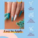 Beetles Gel Nail Polish Set, Hotel California Collection Light Blue Orange Dusty Pink Color Perfect for Autumn and Winter Nail Art Manicure Kit Soak Off LED Gel, 7.3ml Each Bottle beetles Gel Polish Store