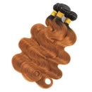 Feelgrace Soft Human Hair 3 Bundles Ombre 1B/30 Color 10A Brazilian Virgin Body Wave Hair Extension Bundles 100% Unprocessed Brazilian Hair (16 18 20) Feelgrace