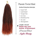 8 Packs Passion Twist Hair 18 Inch Passion Twist Crochet Hair Ombre Water Wave Crochet Braiding Hair Extensions (1B/350) Angels Beauty Store