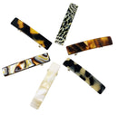 French Amie Bar Mini Set of 6 Onyx Silver Grey Opera Ivory Tokyo White Tokyo Amber Brown Handmade Celluloid Small Hair Clip Barrette for Girls French Amie