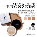 Alima Pure Bronzer Powder- Lightweight, Natural, Loose Mineral Bronzer Powder (0.15 oz/ 4.5 g) Alima Pure