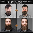 XIKEZAN Beard Kit for Men Grooming & Straightening Set w/Straightener | 2 Pack Oil | Balm | Comb | Scissor | Brush | Birthday Valentines Gifts | for Him Dad Men Boyfriend | Christmas Stocking Stuffers Infinity Warehouse