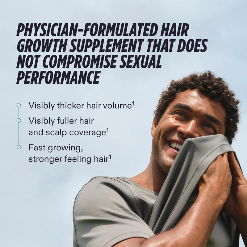 Nutrafol Men's Hair Growth Supplements, Clinically Tested for Visibly Thicker Hair and Scalp Coverage, Dermatologist Recommended - 1 Month Supply Infinity Warehouse