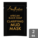 SheaMoisture Mud Mask Packette for Oily, Blemish-Prone Skin African Black Soap to Clarify Skin 0.5 oz SheaMoisture