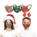 Christmas Themed Unisex Face_Mask Bandana Neck Gaiter Fashion Cloth Fabric Face Protection, Unisex Earloop Black Dust Reusable Washable (Pack of 3 Kid KM72-75-71) Christmas Feeling
