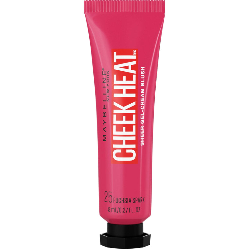 Maybelline Cheek Heat Gel-Cream Blush Makeup, Lightweight, Breathable Feel, Sheer Flush Of Color, Natural-Looking, Dewy Finish, Oil-Free, Fuchsia Spark, 0.27 Fl Oz Maybelline New York