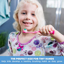 Kids Toothbrush Suction Cup with Covers, Toddler Toothbrush Soft Bristles, Child Toothbrush Suction Cups For Easy Access, Toddler Toothbrushes Handles Perfect For Tiny Hands of Boys and Girls (6 Pack) Lingito