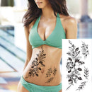 12 Sheets Large Flowers Temporary Tattoos for Women, Waterproof Fake Tattoos Rose Peony Body Art Arm Tattoo Stickers for Women, Girls Jeefonna