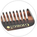 Giorgio G57 Extra Small 2.75 Inch Men's Fine Toothed Beard and Mustache Comb for Facial Hair Grooming and Styling. Wallet Pocket Comb Handmade of Quality Durable Cellulose, Saw-Cut and Hand Polished GIORGIO