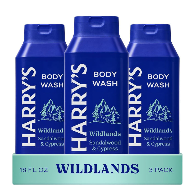 Harry's Men's Body Wash - Wildlands - (3 Pack) 18 fl oz - Shower Gel for Men - No Parabens, Sulfates, or Dyes Infinity Warehouse