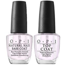 OPI Nail Polish Top Coat, Protective High-Gloss Shine, 0.5 Fl Oz, OPI Nail Polish Base Coat, Natural Nail Polish Base Coat, 0.5 Fl Oz OPI