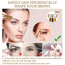Rechargeable Eyebrow Razor, Painless Precise Facial Hair Removal Trimmer, Women's Electric Eyebrow Razor Remover with LED Light for Face Nose Lip (Gold) AngLink