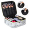 Relavel Travel Makeup Train Case Makeup Cosmetic Case Organizer Portable Artist Storage Bag with Adjustable Dividers for Cosmetics Makeup Brushes Toiletry Jewelry Digital Accessories (Marble, White) Relavel