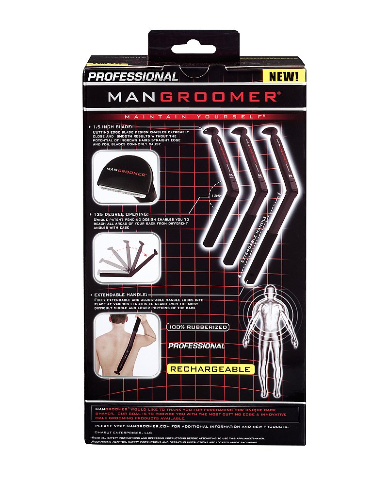 MANGROOMER - PROFESSIONAL Do-It-Yourself Electric Back Hair Shaver MANGROOMER