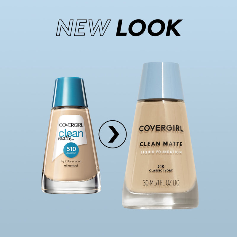 COVERGIRL Clean Matte Liquid Foundation Warm Beige 545, 1 oz (packaging may vary) COVERGIRL
