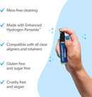 EverSmile AlignerFresh Cleaning Spray for Invisalign and All Clear Aligners and Retainers – On-the-Go Cleaning & Teeth Whitening, Kills Bacteria, Fights Bad Breath – Mint Flavor, 10ml (2 Pack) Infinity Warehouse