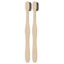 Colgate Charcoal Bamboo Toothbrushes, Eco Friendly Natural Bamboo Handle, Soft, 4 Count Colgate