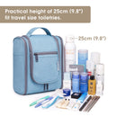 Hanging Travel Toiletry Bag Cosmetic Make up Organizer for Women and Men (Medium, Sky Blue) Narwey