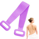 Back Scrubber for Shower 30inches and 35½ inches Two Size for Choosing Inmorven Bath Body Brush Silicone Back Brush Extra Long Exfoliating Body Scrubber With Handle for Men and Women.(Purple) Inmorven Store